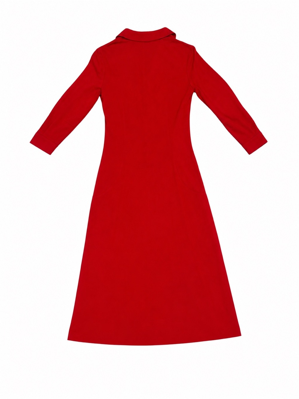 Dolce & Gabbana GB Button Up V Neck Couture Collared A Line Midi Dress - Picture 5 of 7